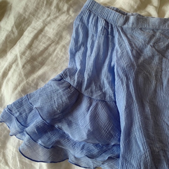 Blue Ruffle Blouse - Picture 2 of 3